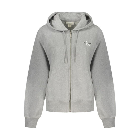 Calvin Klein Grigio Cotton Women's Hoodie - ClickThatClicks 