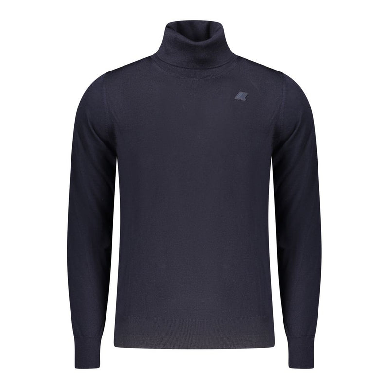K-WAY Blue Wool Men Sweater