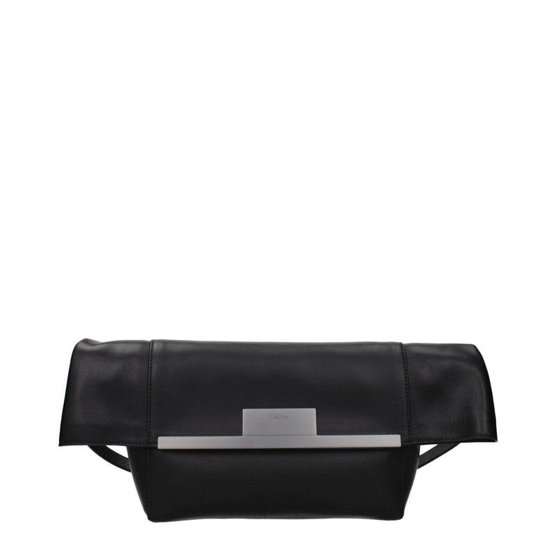Max Mara Black Leather Shoulder Bag