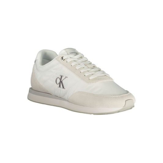 Calvin Klein White Recycled Polyester Men Sneaker - ClickThatClicks 