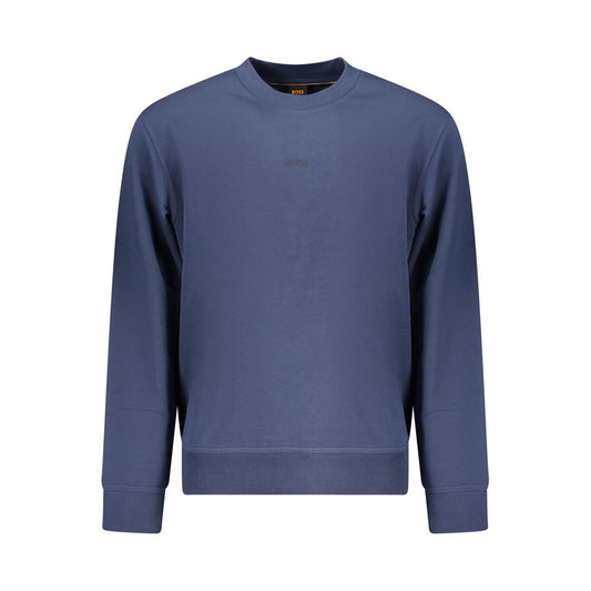 Hugo Boss Blue Cotton Men's Sweatshirt - ClickThatClicks 
