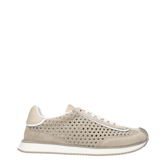 Dolce & Gabbana Beige Fabric Low Top Sneakers - ClickThatClicks 