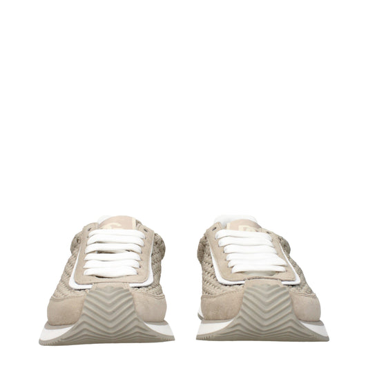 Dolce & Gabbana Beige Fabric Low Top Sneakers - ClickThatClicks 