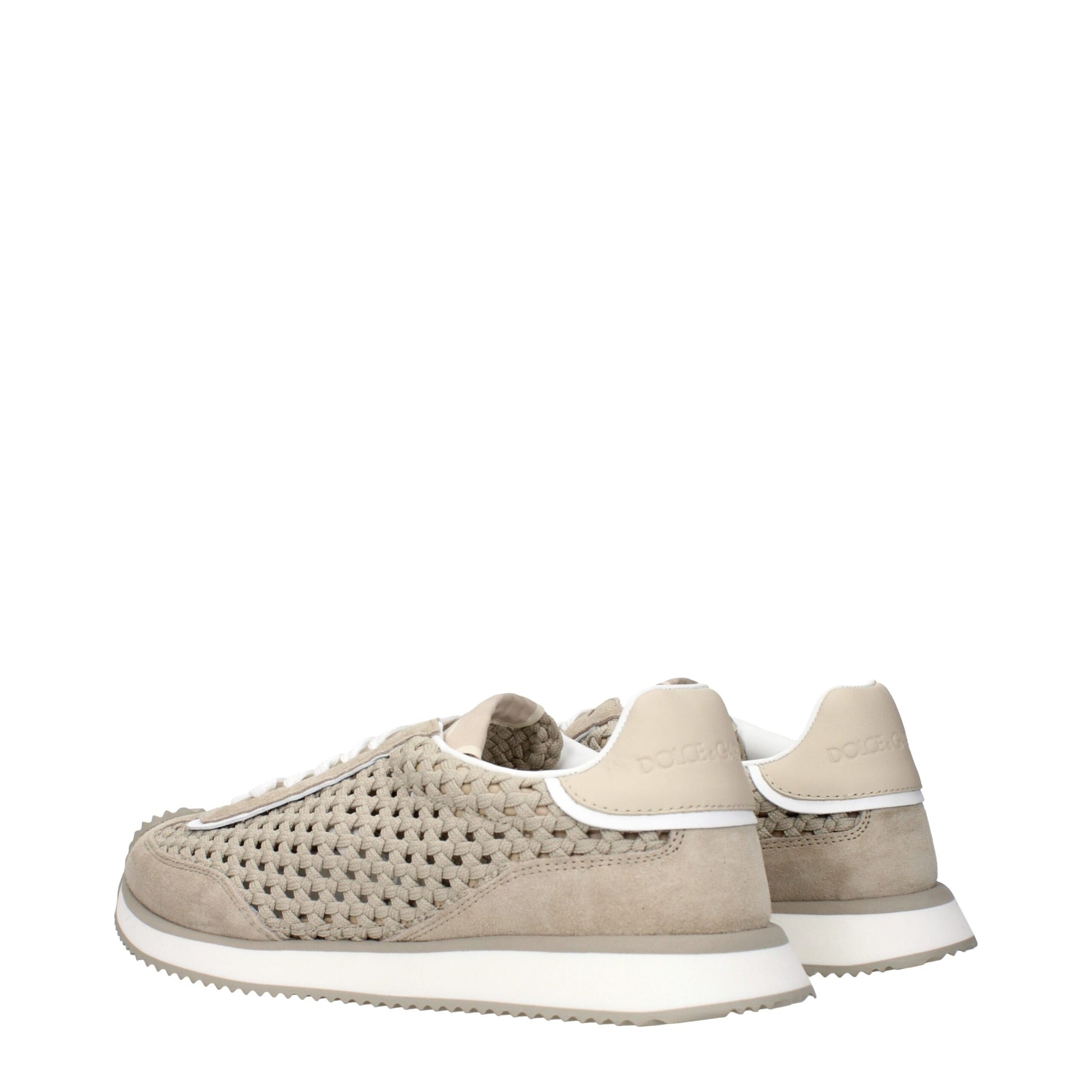 Dolce & Gabbana Beige Fabric Low Top Sneakers - ClickThatClicks 