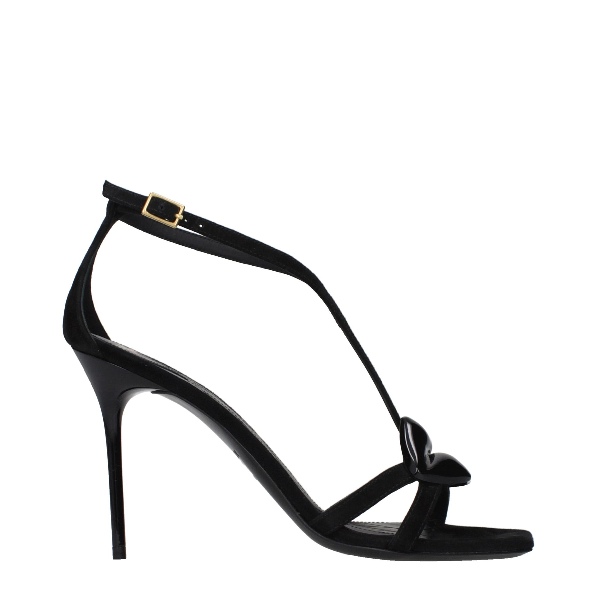 Balmain Black Leather Stiletto Heel Sandals - ClickThatClicks 