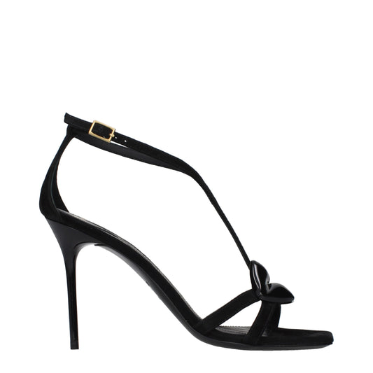 Balmain Black Leather Stiletto Heel Sandals - ClickThatClicks 