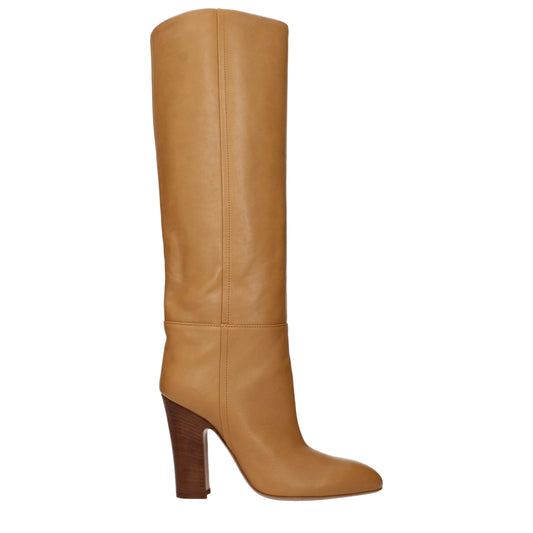 Paris Texas Brown Leather Boots - ClickThatClicks 