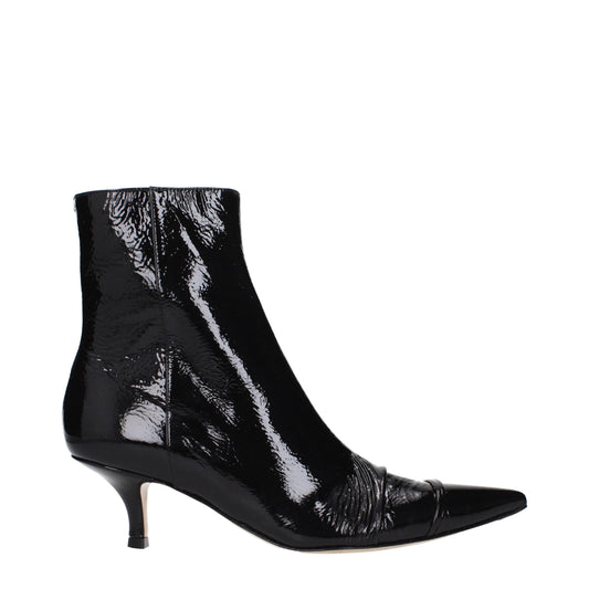 Maison Margiela Black Leather Ankle Boots - ClickThatClicks 