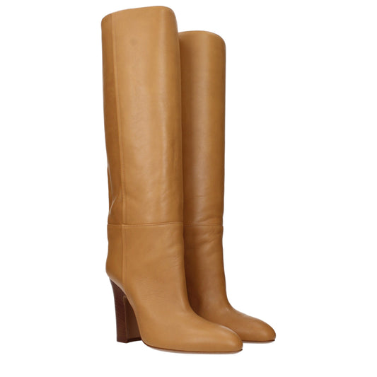 Paris Texas Brown Leather Boots - ClickThatClicks 