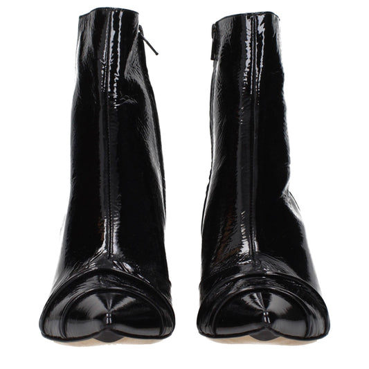 Maison Margiela Black Leather Ankle Boots - ClickThatClicks 