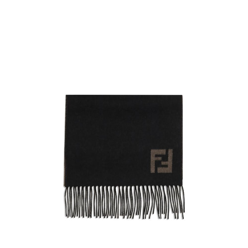 Fendi Black Wool Scarf