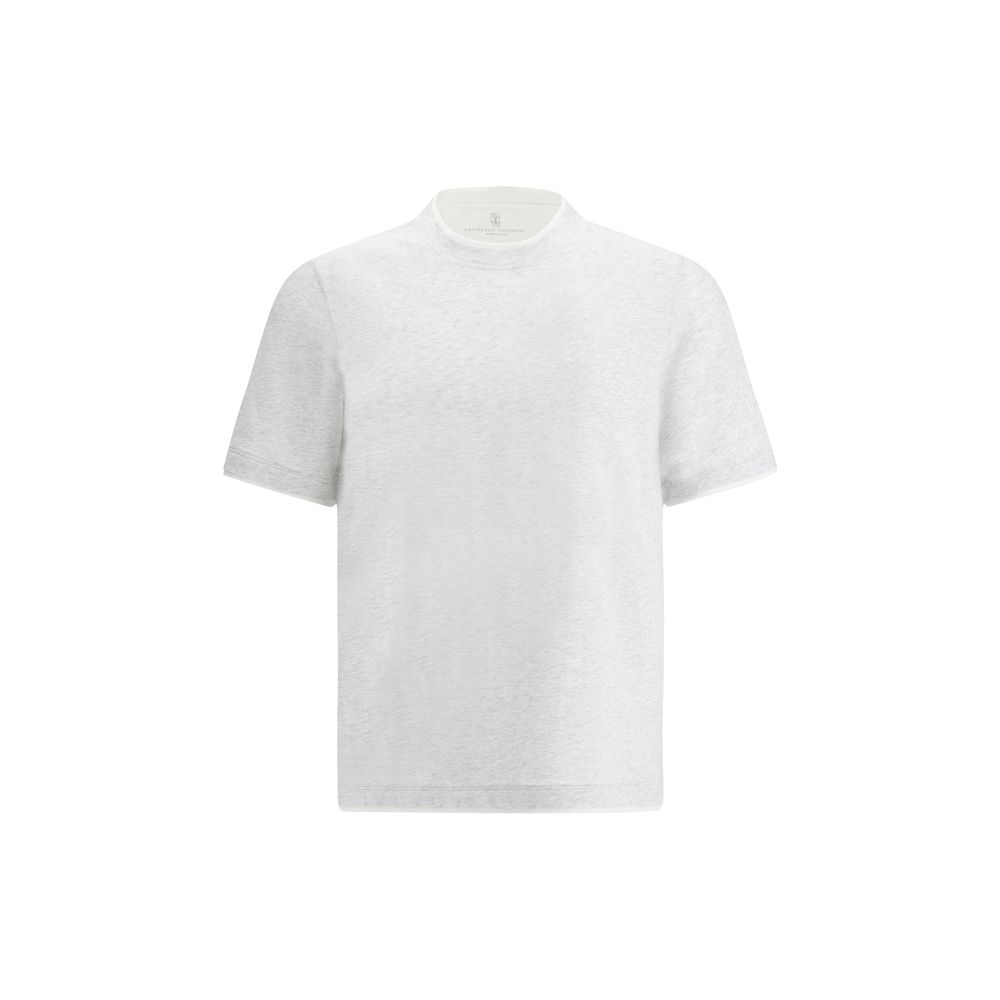 Brunello Cucinelli Gray Cotton T-Shirt
