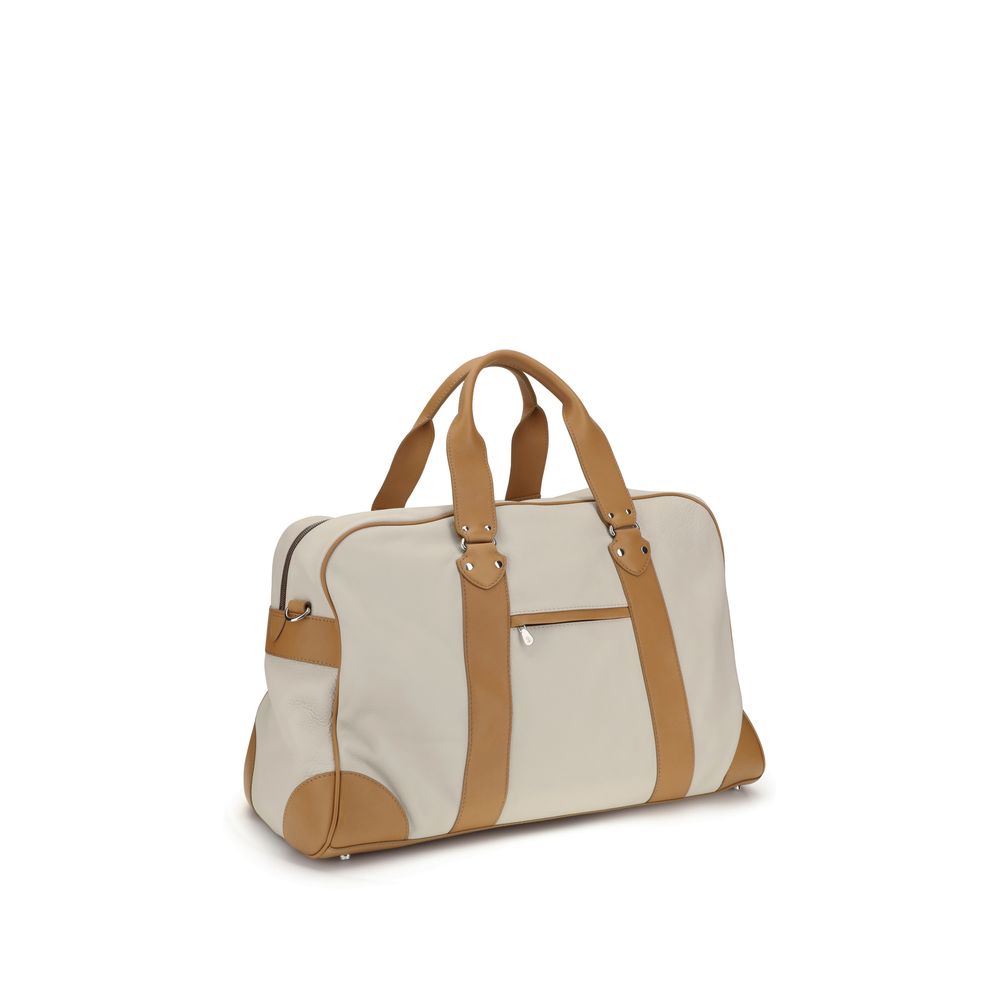 Brunello Cucinelli Beige Calf Leather Bos Taurus Luggage And Travel - ClickThatClicks 