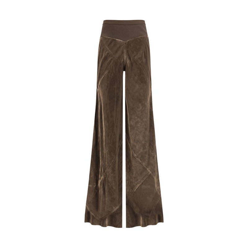 Rick Owens Brown Viscose Casual Pants