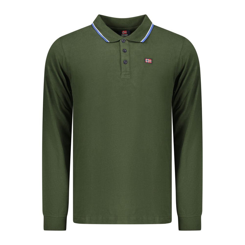 Norway 1963 Green Cotton Men Polo Shirt