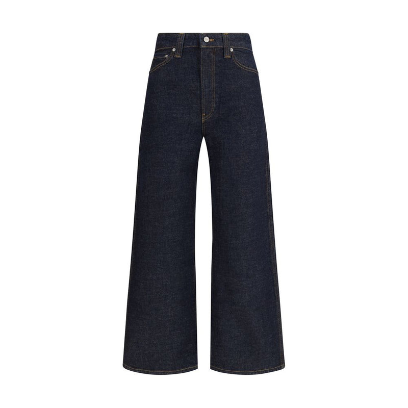 Khaite Blue Cotton Straight-Leg Jeans
