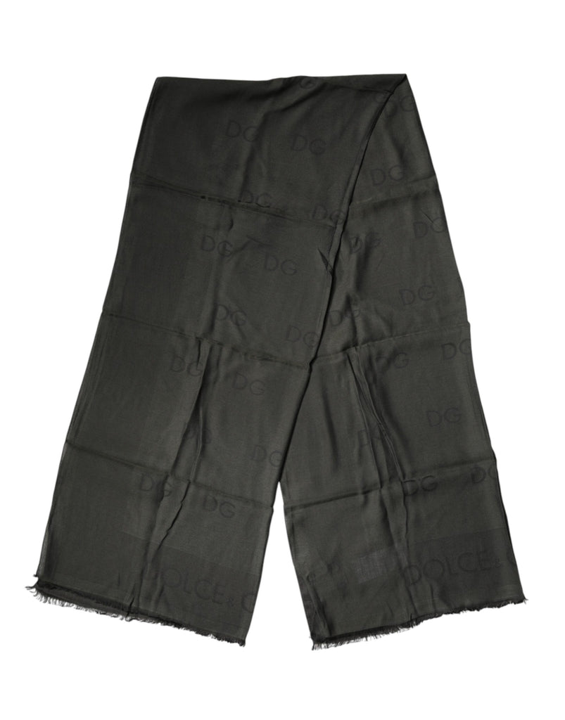 Dolce & Gabbana Black Modal Neck Wrap Men Shawl Men Scarf
