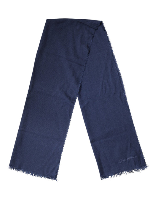 Dolce & Gabbana Scarf Blue Cashmere Neck Wrap Shawl Men - ClickThatClicks 