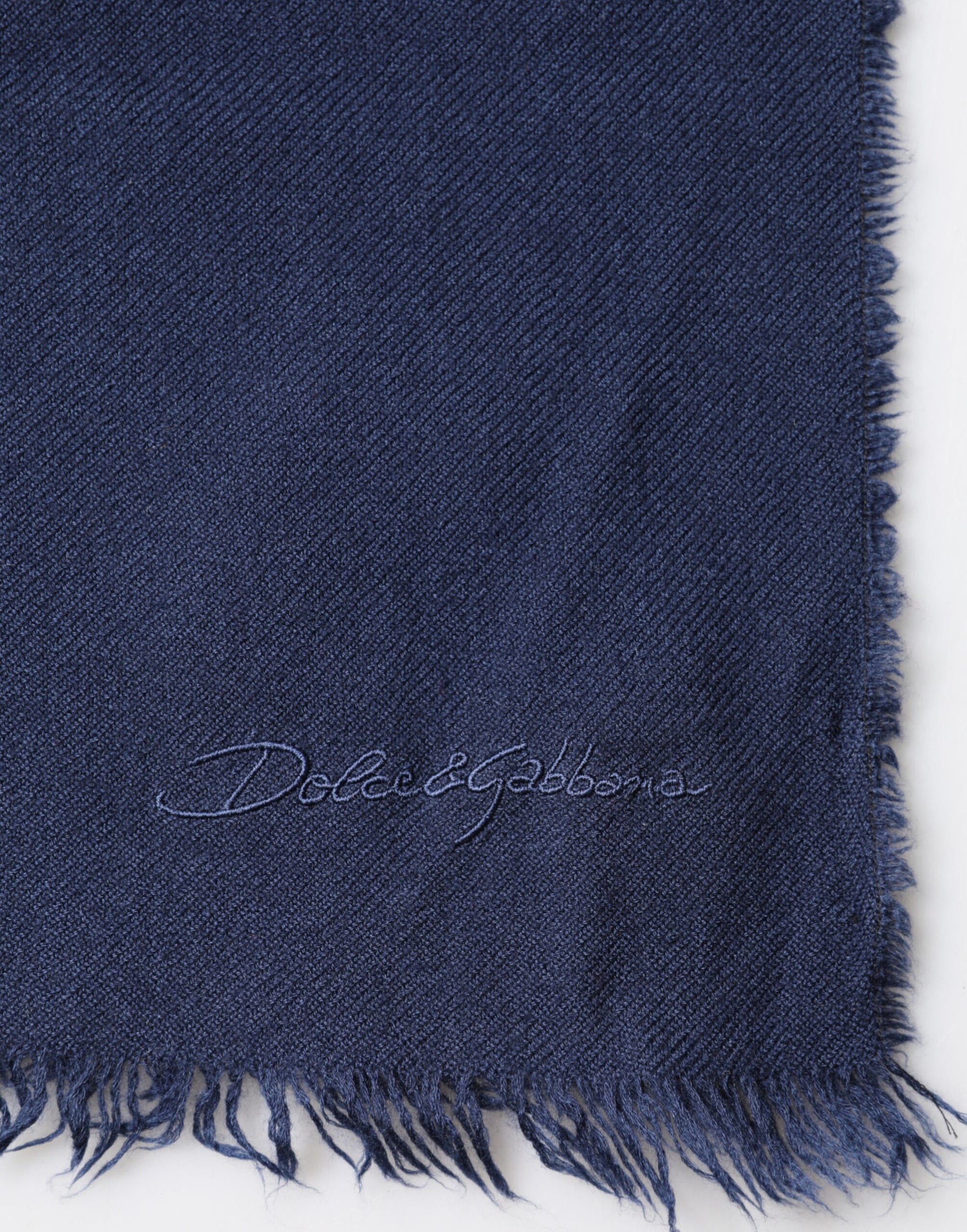 Dolce & Gabbana Scarf Blue Cashmere Neck Wrap Shawl Men - ClickThatClicks 