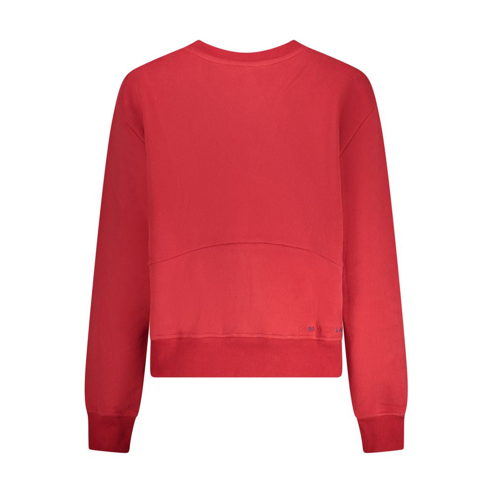 North Sails Red Cotton Women Sweatshirt - ClickThatClicks 