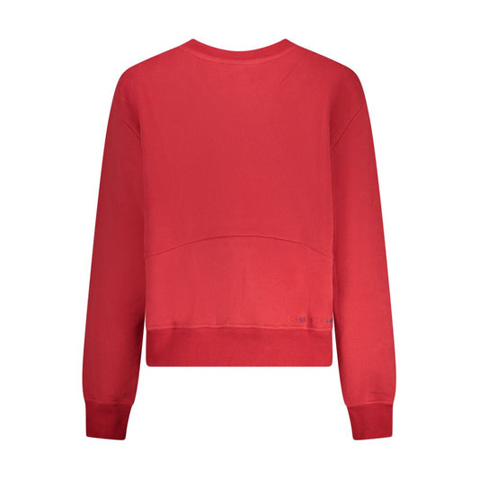 North Sails Red Cotton Women Sweatshirt - ClickThatClicks 