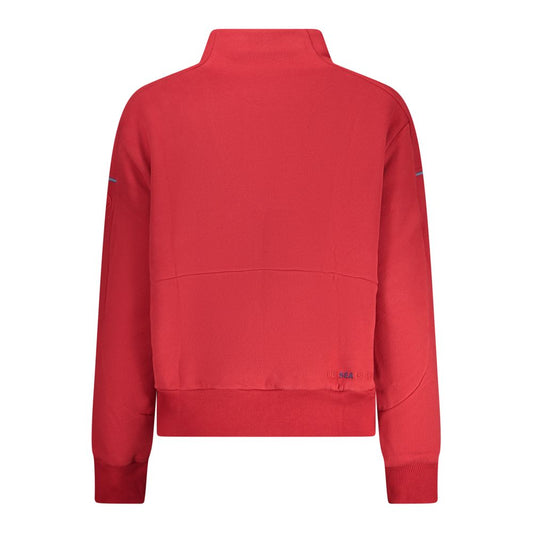 North Sails Red Cotton Women Sweatshirt - ClickThatClicks 