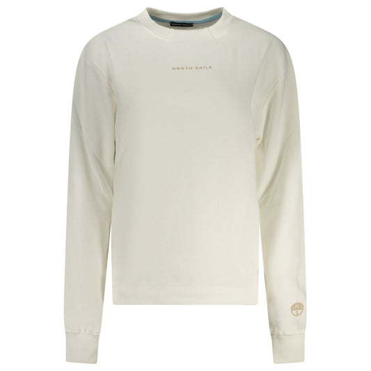 North Sails White Cotton Women Sweatshirt - ClickThatClicks 