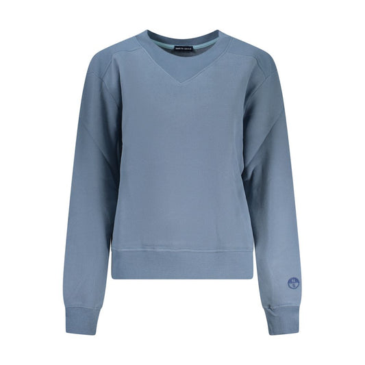 North Sails Blue Cotton Women Sweater - ClickThatClicks 