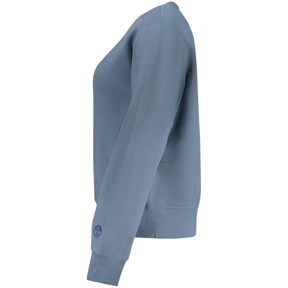 North Sails Blue Cotton Women Sweater - ClickThatClicks 