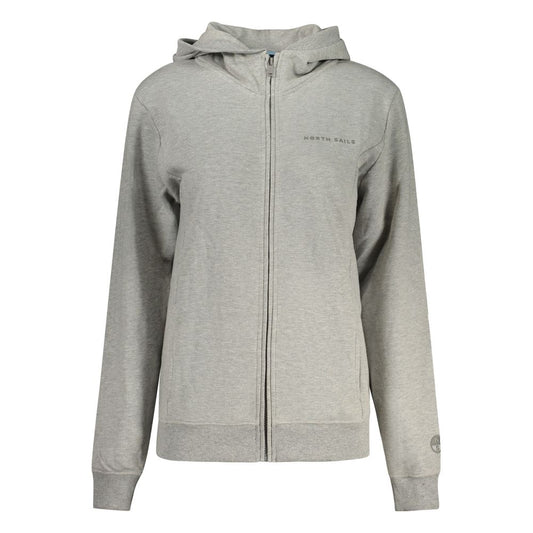 North Sails Grigio Cotton Women Hoodie - ClickThatClicks 