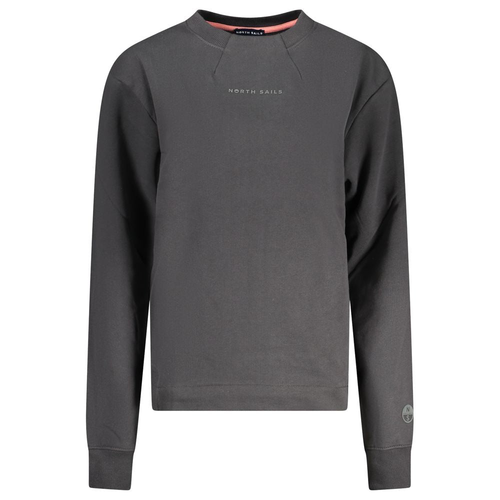North Sails Black Cotton Women Sweatshirt - ClickThatClicks 