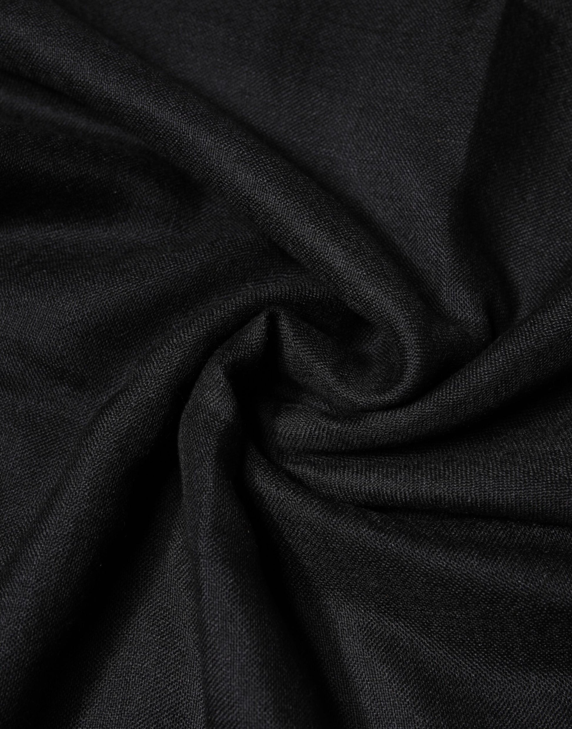 Dolce & Gabbana Black Cashmere Knit Neck Wrap Shawl Scarf - ClickThatClicks 