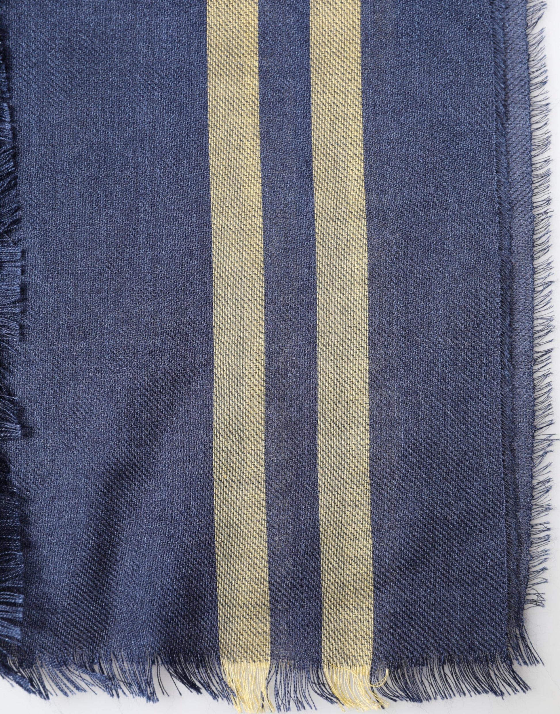 Dolce & Gabbana Blue Cashmere Neck Wrap Shawl Fringes Scarf - ClickThatClicks 
