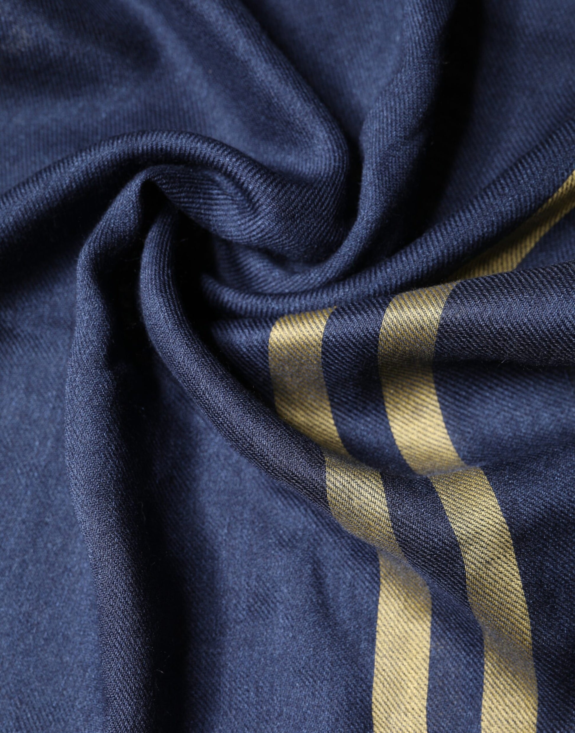 Dolce & Gabbana Blue Cashmere Neck Wrap Shawl Fringes Scarf - ClickThatClicks 