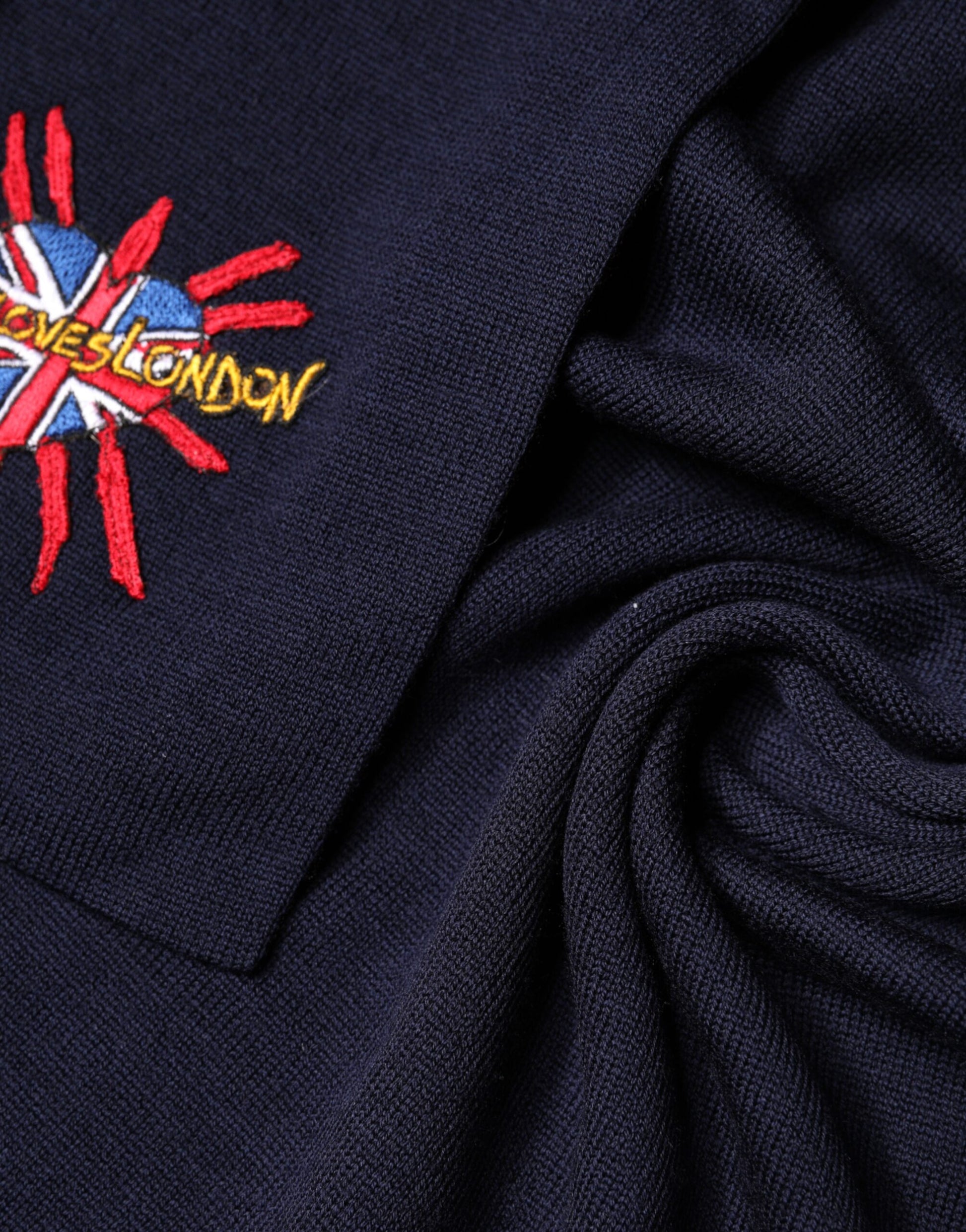 Dolce & Gabbana Blue Wool DG Loves London Neck Wrap Scarf - ClickThatClicks 