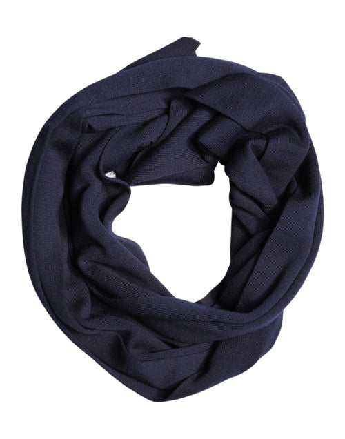 Dolce & Gabbana Blue Wool DG Loves London Neck Wrap Scarf - ClickThatClicks 