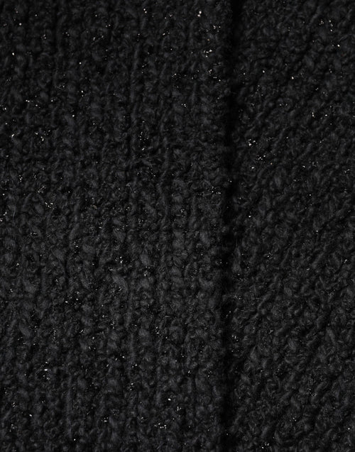 Dolce & Gabbana Black Cashmere Knit Shawl Fringes Scarf - ClickThatClicks 