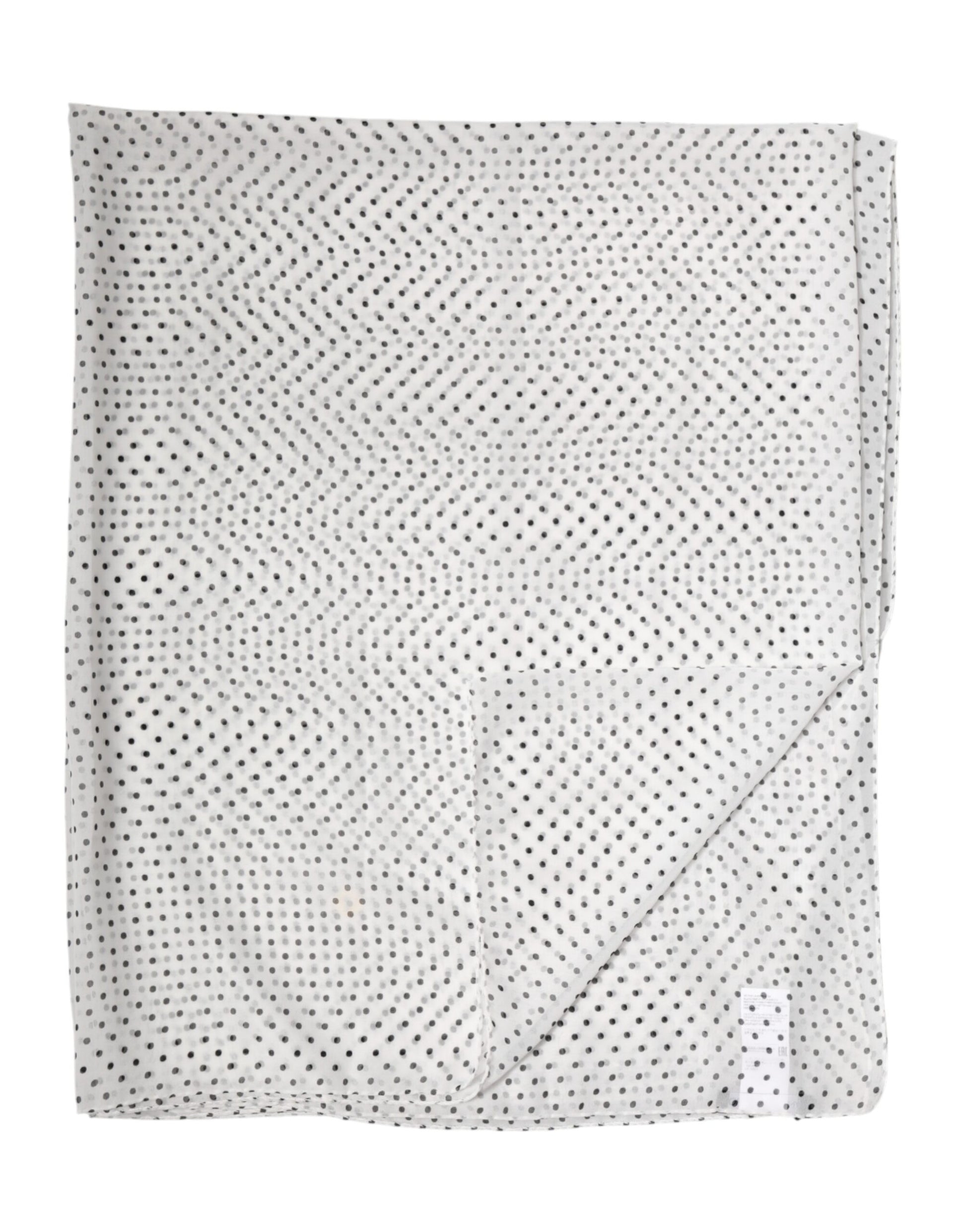 Dolce & Gabbana White Polka Dot Polyester Shawl Scarf - ClickThatClicks 