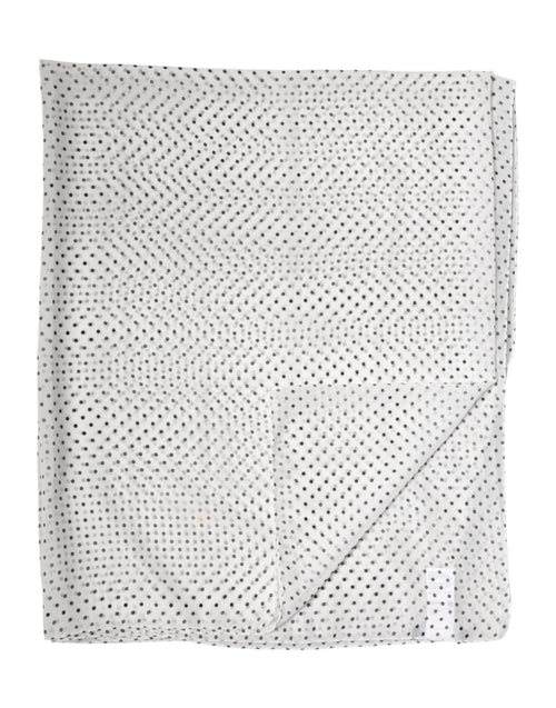 Dolce & Gabbana White Polka Dot Polyester Shawl Scarf - ClickThatClicks 