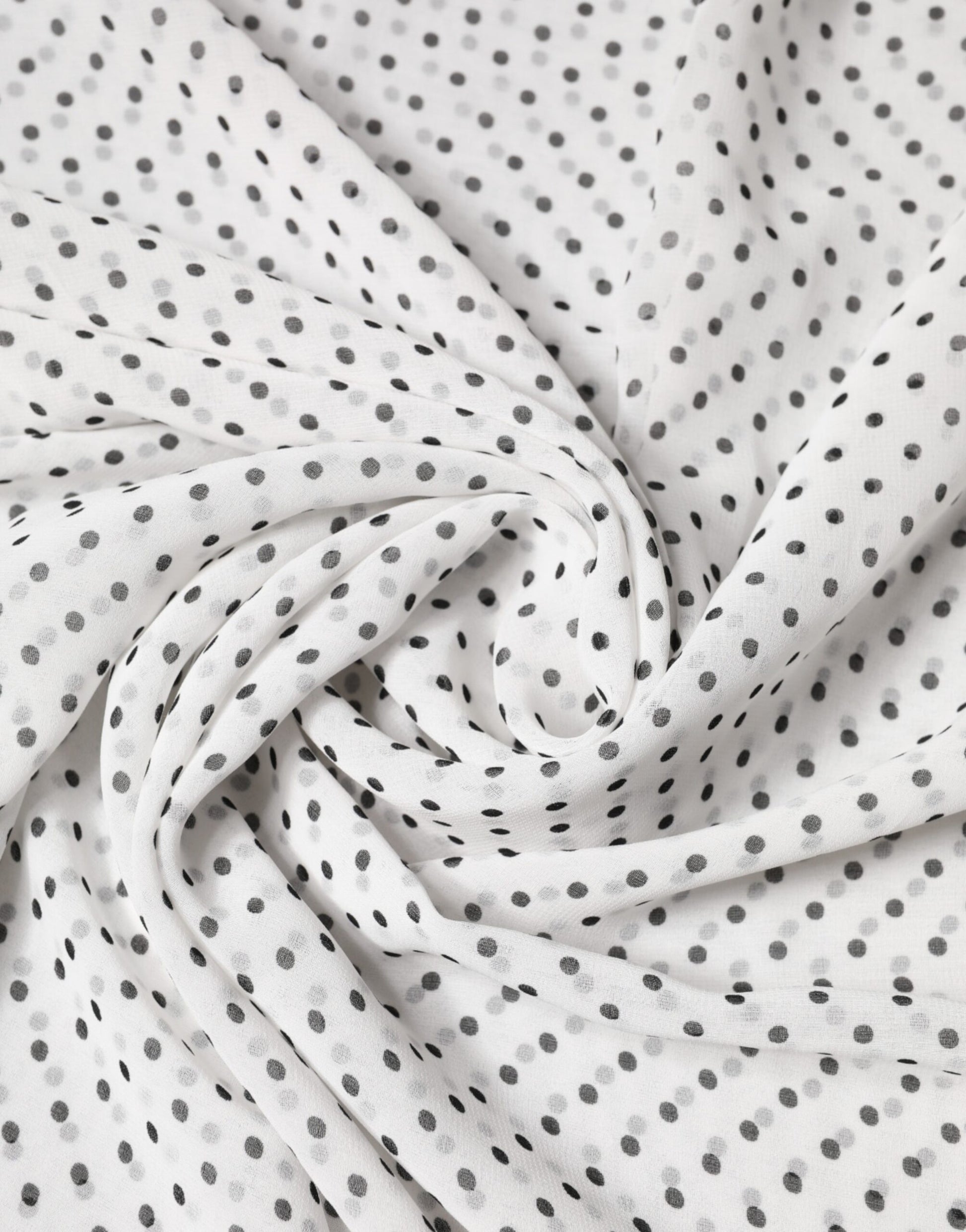 Dolce & Gabbana White Polka Dot Polyester Shawl Scarf - ClickThatClicks 