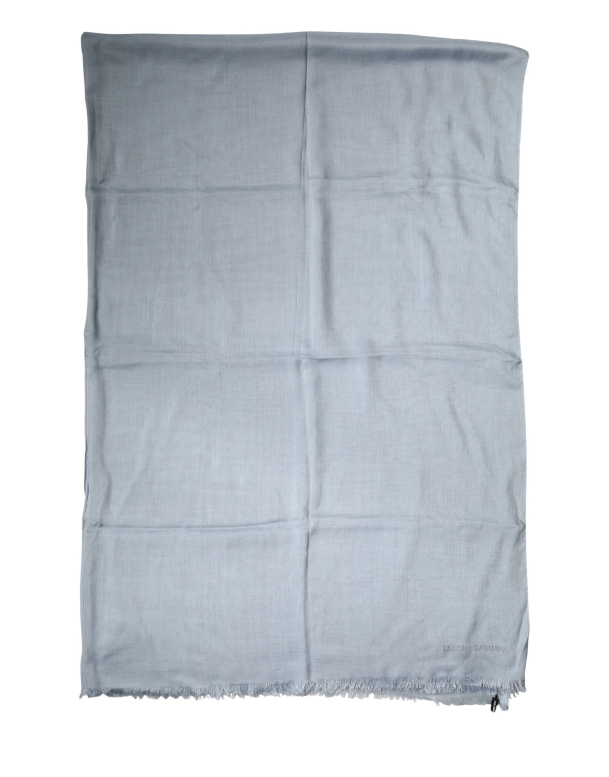 Dolce & Gabbana Light Blue Cashmere Knitted Shawl - ClickThatClicks 