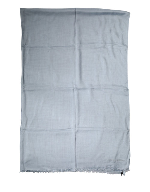 Dolce & Gabbana Light Blue Cashmere Knitted Shawl - ClickThatClicks 