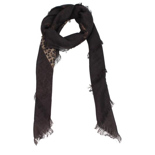 Valentino Garavani Brown Cashmere Foulard - ClickThatClicks 