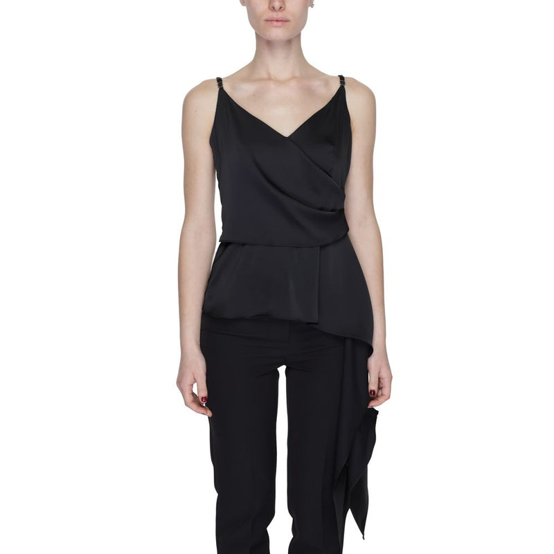 Silence Black Polyester Top
