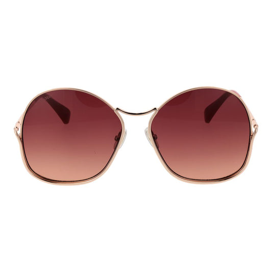 Max Mara Rose Gold Metal Sunglasses - ClickThatClicks 