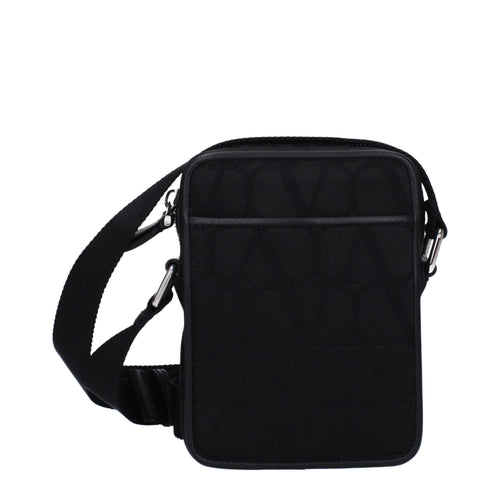 Valentino Garavani Black Fabric Crossbody Bag - ClickThatClicks 