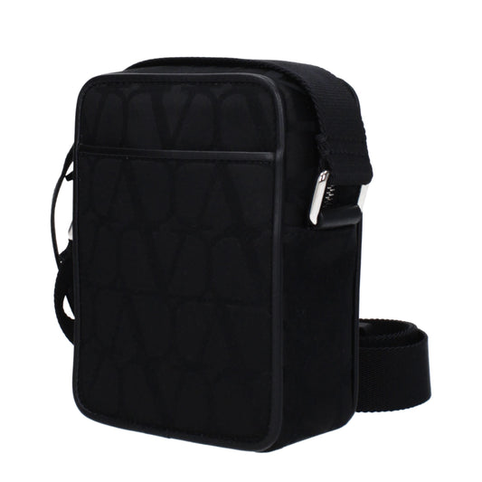 Valentino Garavani Black Fabric Crossbody Bag - ClickThatClicks 