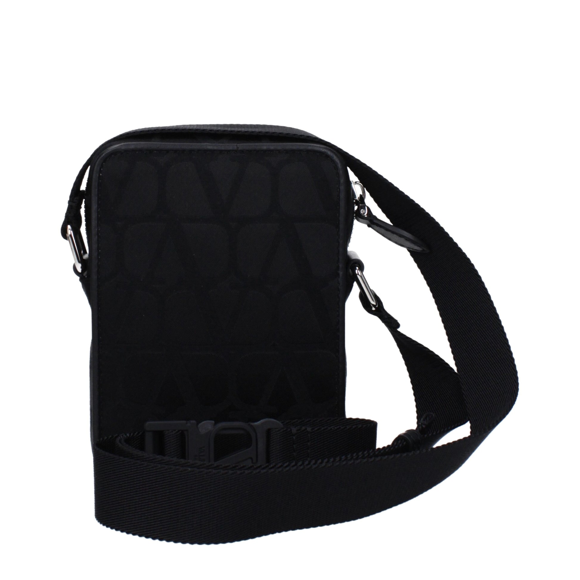 Valentino Garavani Black Fabric Crossbody Bag - ClickThatClicks 
