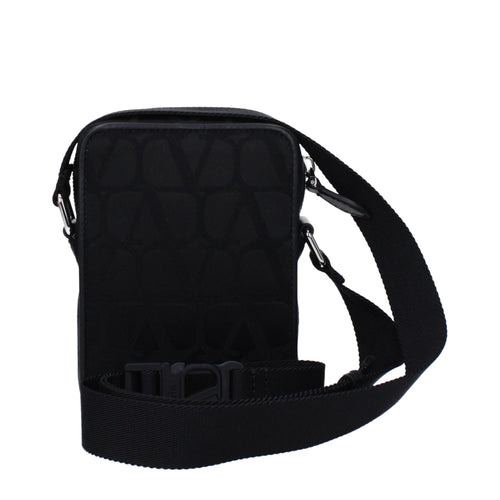 Valentino Garavani Black Fabric Crossbody Bag - ClickThatClicks 