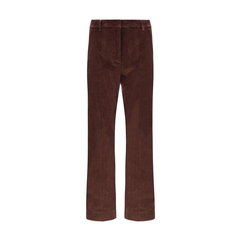 Max Mara Bordeaux Cotton Cropped Pants